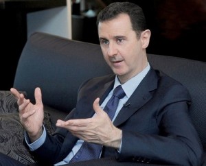 Syrian President al-Assad in interview with Russian newspaper